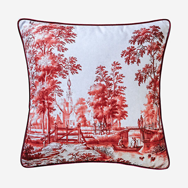 Chiara Alessi Romance Kırmızı Kadife Dekoratif Yastık