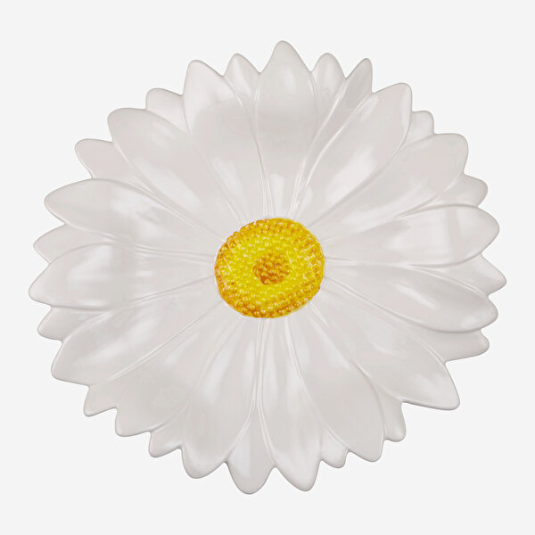 Edelweiss Italy Camomilla Beyaz Seramik Servis Tabağı