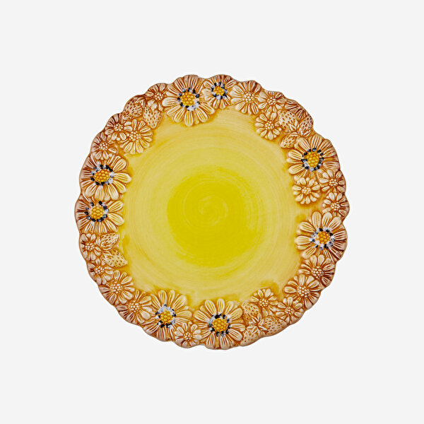 Edelweiss Italy Camomilla Sarı Seramik Kahvaltı Tabağı