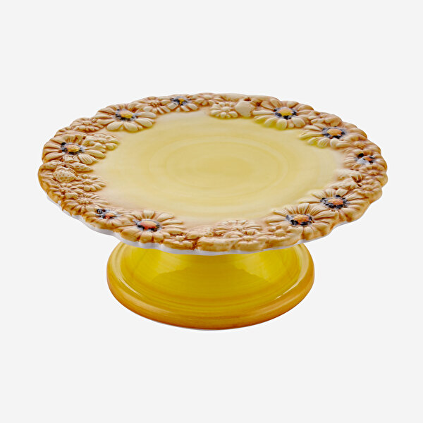 Edelweiss Italy Camomilla Sarı Seramik Kek Standı