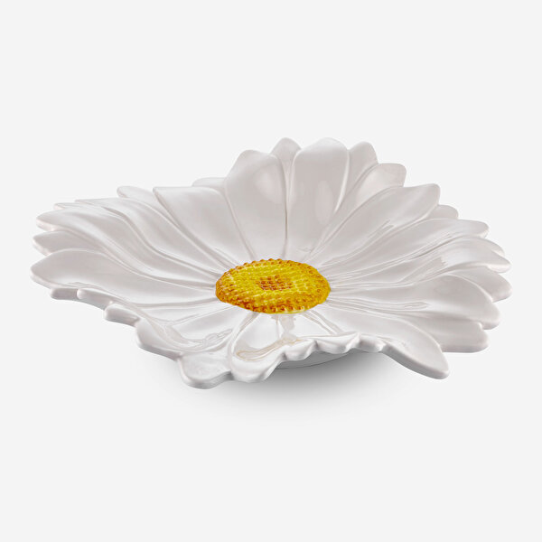 Edelweiss Italy Camomilla Beyaz Seramik Servis Tabağı