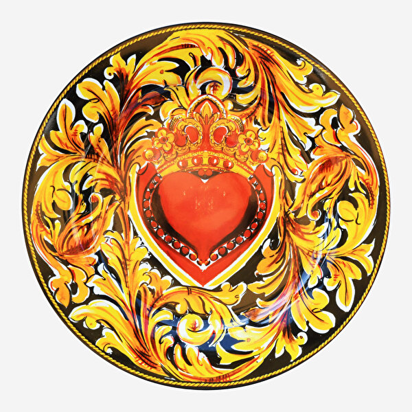 Baci Milano Gio Siyah Porselen Servis Tabağı