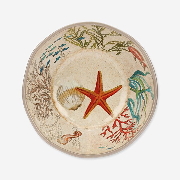 Rose & Tulipani Milano Sea Life Bej Melamin Kase-2