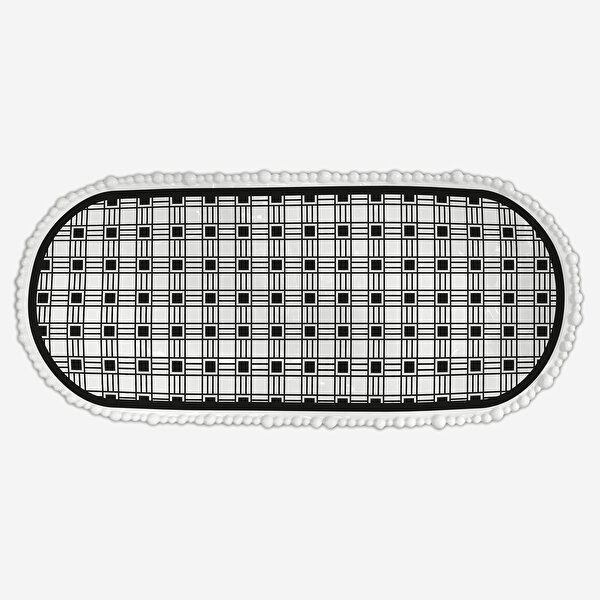 Baci Milano Optical Siyah Beyaz Melamin Servis Tabağı