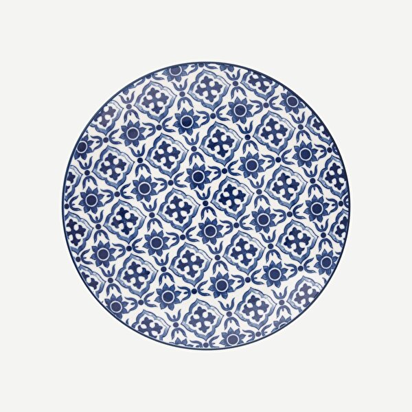 Green Gate Hope Mavi Beyaz Porselen Kahvaltı Tabağı