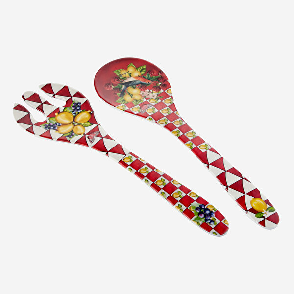 Chiara Alessi Capri Kırmızı Melamin Servis Seti-2