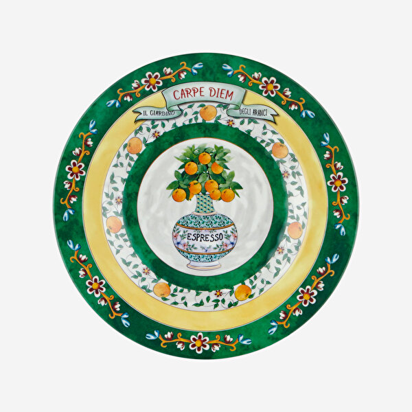 Chiara Alessi Carpe Diem Yeşil Melamin Kahvaltı Tabağı