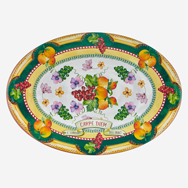 Chiara Alessi Carpe Diem Sarı Melamin Servis Tabağı