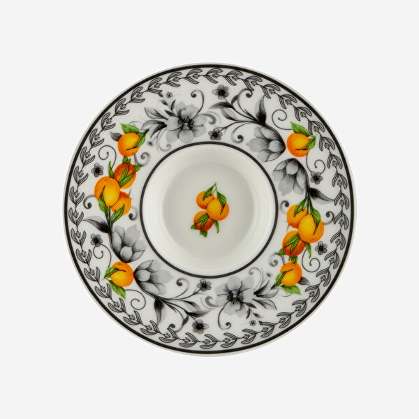 Chiara Alessi Arancia Gri Porselen Kahve Fincan Seti-8