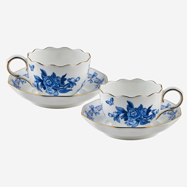 Chiara Alessi Primavera Mavi Porselen Kahve Fincan Seti-2