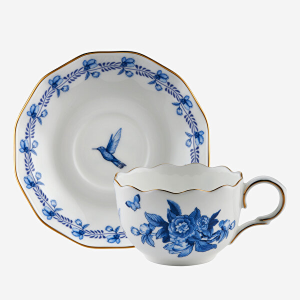 Chiara Alessi Primavera Mavi Porselen Kahve Fincan Seti-5