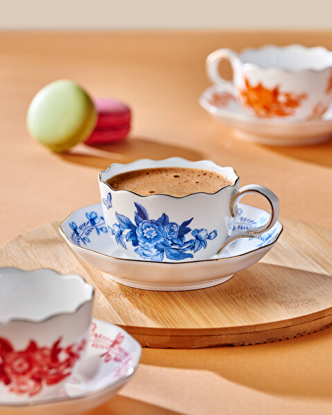 Chiara Alessi Primavera Mavi Porselen Kahve Fincan Seti-1