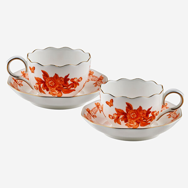 Chiara Alessi Primavera Turuncu Porselen Kahve Fincan Seti-2