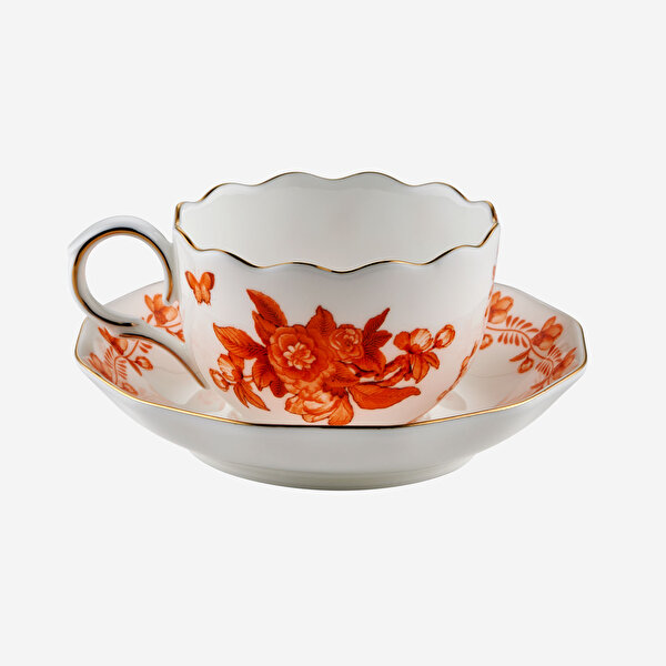 Chiara Alessi Primavera Turuncu Porselen Kahve Fincan Seti-4
