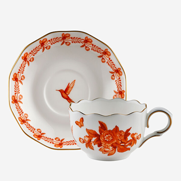 Chiara Alessi Primavera Turuncu Porselen Kahve Fincan Seti-5