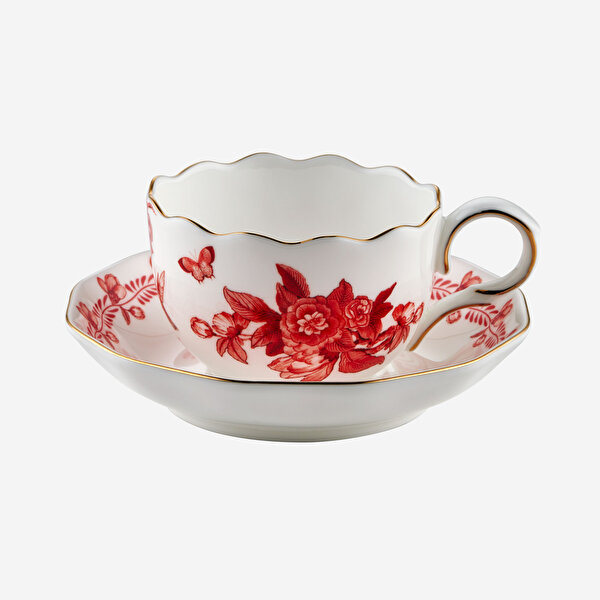 Chiara Alessi Primavera Kırmızı Porselen Kahve Fincan Seti-3