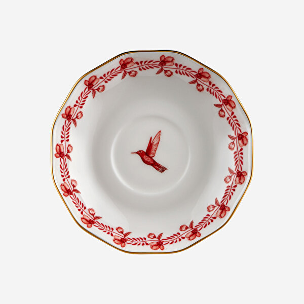 Chiara Alessi Primavera Kırmızı Porselen Kahve Fincan Seti-7