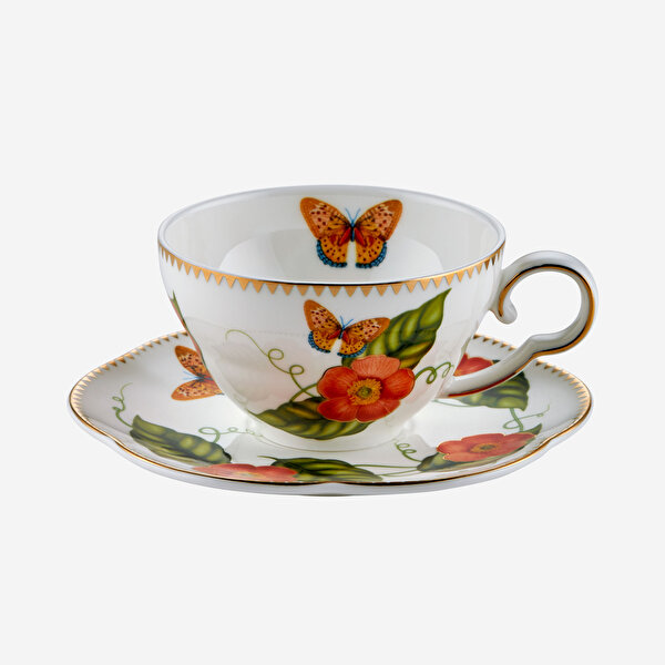 Chiara Alessi Laura Turuncu Porselen Kahve Fincan Seti-1