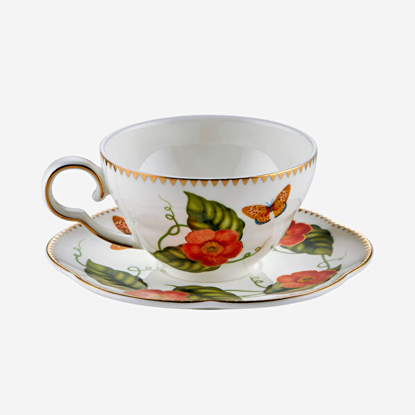 Chiara Alessi Laura Turuncu Porselen Kahve Fincan Seti-3