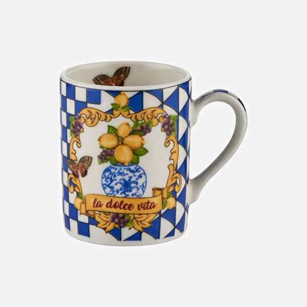 Chiara Alessi Capri Mavi Porselen Kahve Fincan Seti-6