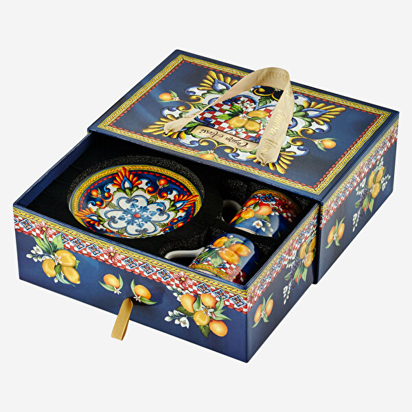 Chiara Alessi Capri Mavi Porselen Kahve Fincan Seti