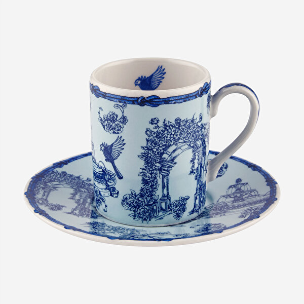 Chiara Alessi Fontana Mavi Porselen Kahve Fincanı-4