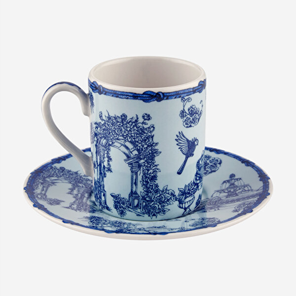 Chiara Alessi Fontana Mavi Porselen Kahve Fincanı-5