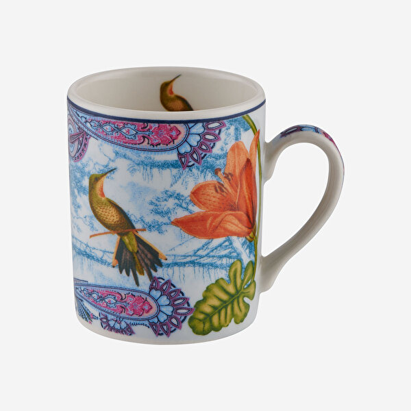 Chiara Alessi Magic Garden Mavi Porselen Kahve Fincan Seti-5