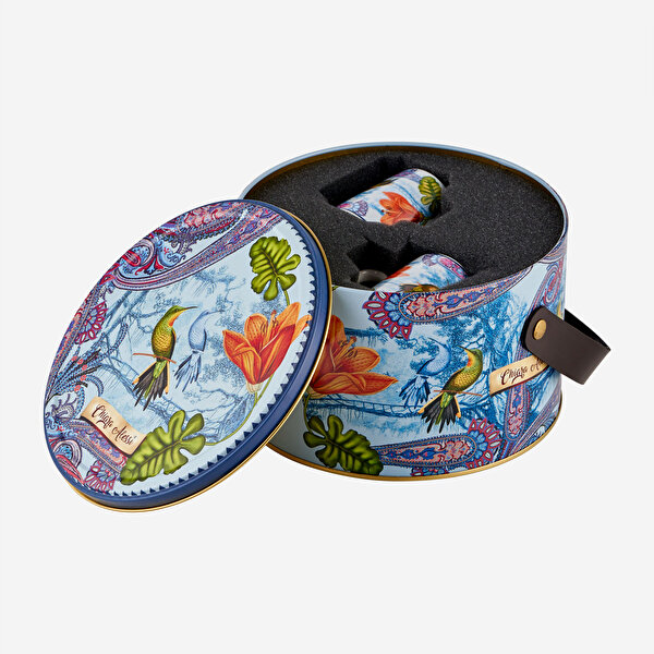 Chiara Alessi Magic Garden Mavi Porselen Kahve Fincan Seti-8