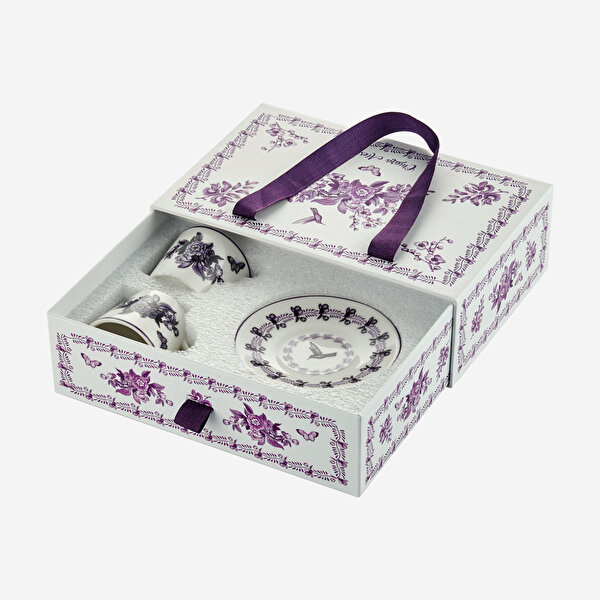 Chiara Alessi Primavera Mor Porselen Kahve Fincan Seti-12