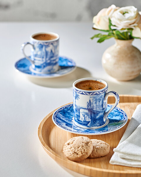 Chiara Alessi Romance Mavi Porselen Kahve Fincan Seti-1