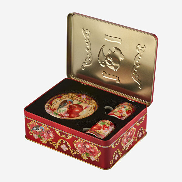 Chiara Alessi Capri Kırmızı Porselen Kahve Fincan Seti