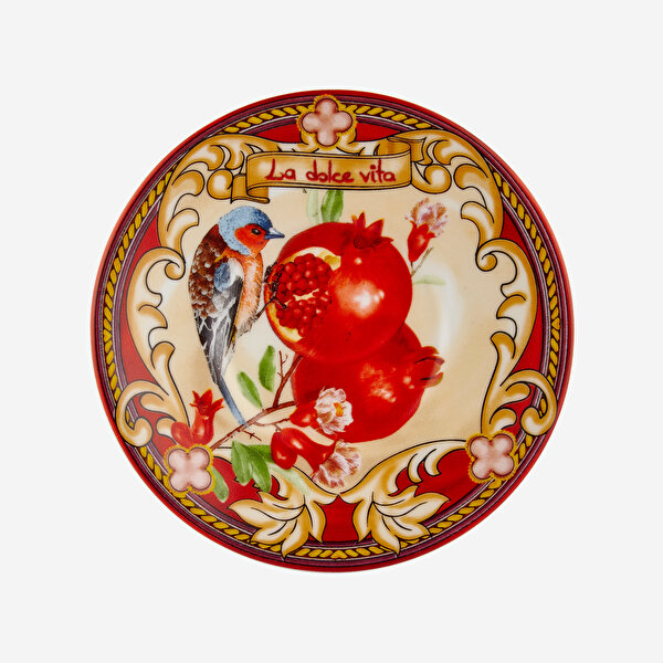 Chiara Alessi Capri Kırmızı Porselen Kahve Fincan Seti-10