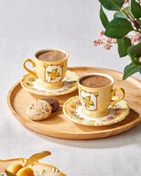 Chiara Alessi Il Sogno Sarı Stoneware Kahve Fincan Seti-1
