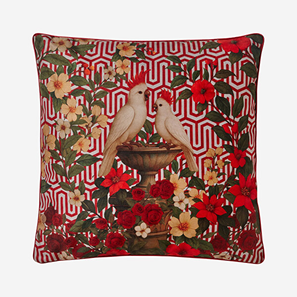 Chiara Alessi Summer Lounge Kırmızı Kadife Dekoratif Yastık