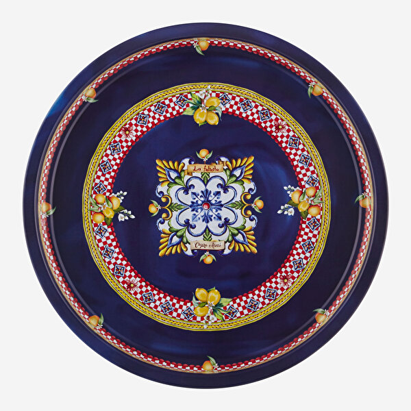 Chiara Alessi La Felicita Lacivert Metal Tepsi