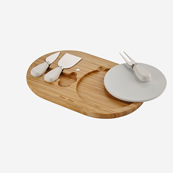 Chiara Alessi Acacia Elegance Kahverengi Ahşap Peynir Sunum Tabağı-3