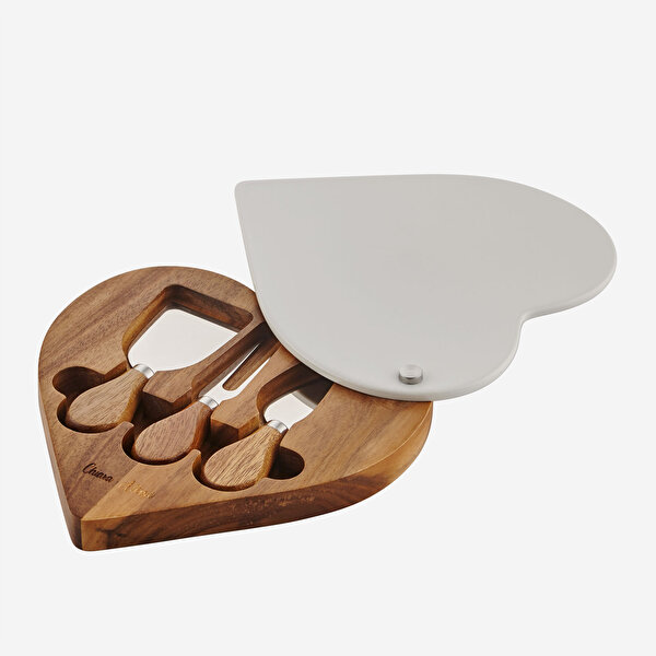 Chiara Alessi Acacia Elegance Kahverengi Ahşap Peynir Sunum Tabağı-1