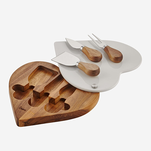 Chiara Alessi Acacia Elegance Kahverengi Ahşap Peynir Sunum Tabağı-3