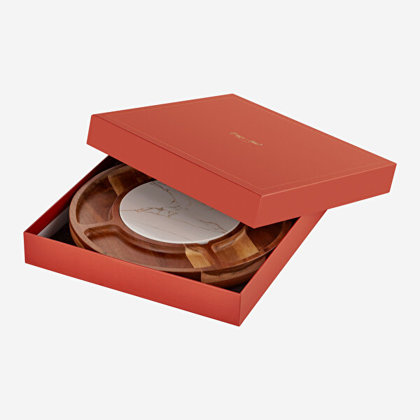 Chiara Alessi Acacia Elegance Kahverengi Ahşap Peynir Sunum Tabağı-2