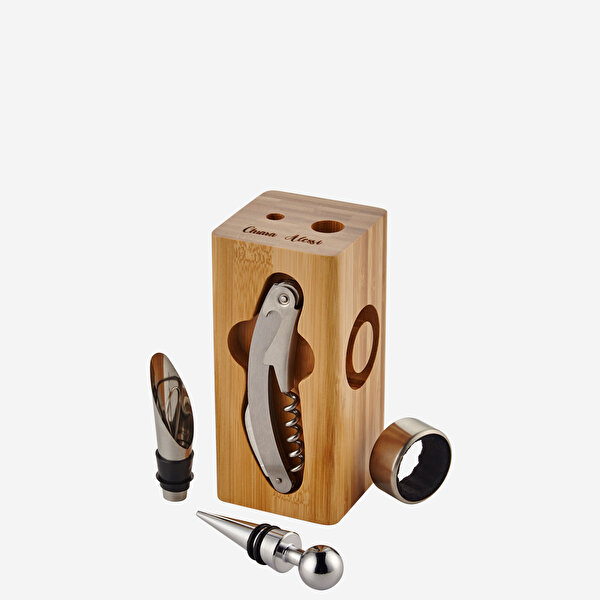 Chiara Alessi Acacia Elegance Kahverengi Bambu Tirbuşon-3