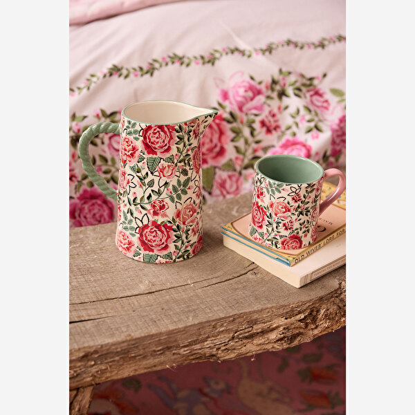 Cath Kidston Dolly Rose Yeşil Stoneware Sürahi-5