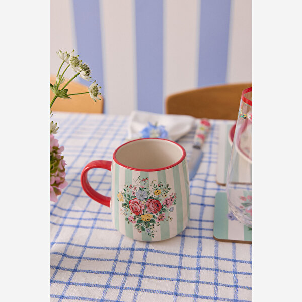 Cath Kidston Feels Like Home Yeşil Stoneware Kupa-3