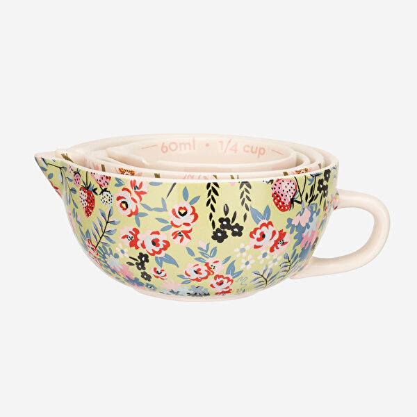 Cath Kidston Painted Table Beyaz Stoneware Ölçü Kabı Seti