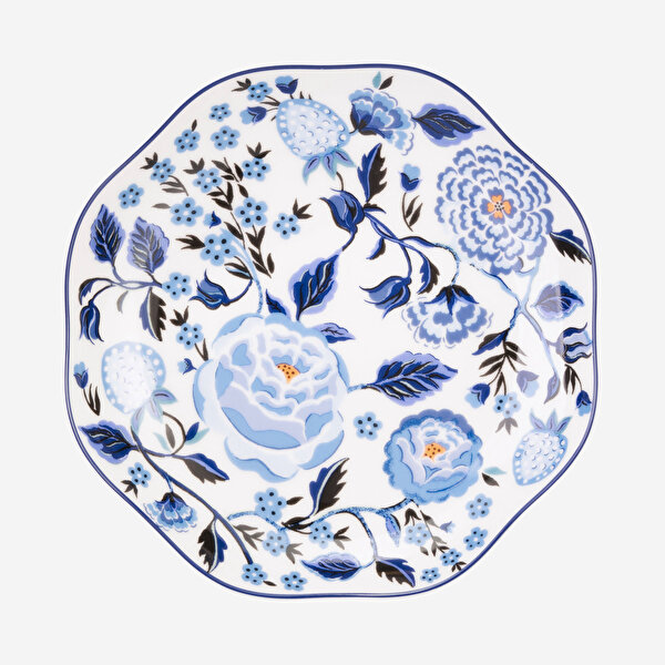 Cath Kidston Strawberry Garden Mavi Porselen Çukur Tabak