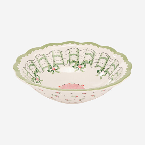 Cath Kidston Spring Birds Yeşil Stoneware Kase