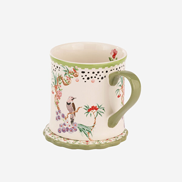 Cath Kidston Spring Birds Yeşil Stoneware Kupa-2