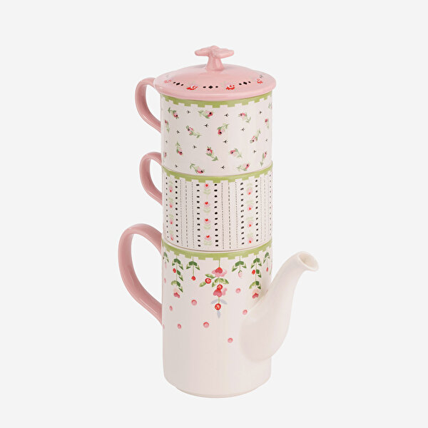 Cath Kidston Spring Birds Pembe Stoneware Çay Fincan Seti-2