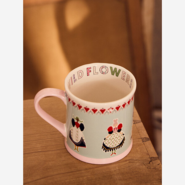 Cath Kidston Wild Flowers Mavi Stoneware Kupa-3