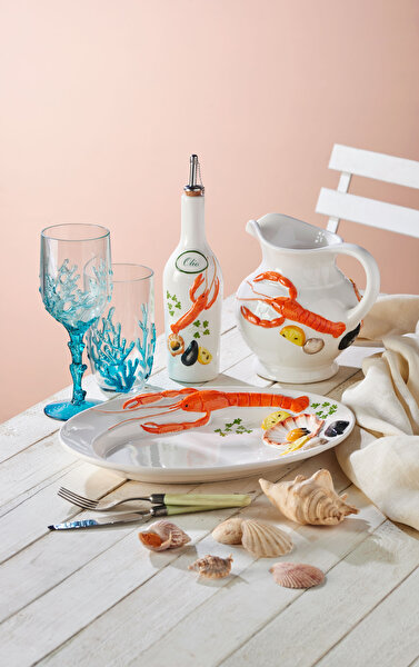 Edelweiss Italy Beyaz Seramik Servis Tabağı-2